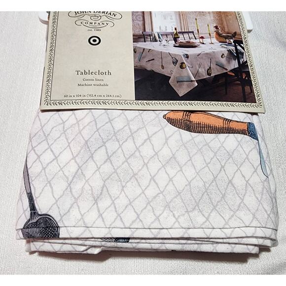 John Derian company tablecloth 60''in x 104'' made 100% cotton - Picture 3 of 7